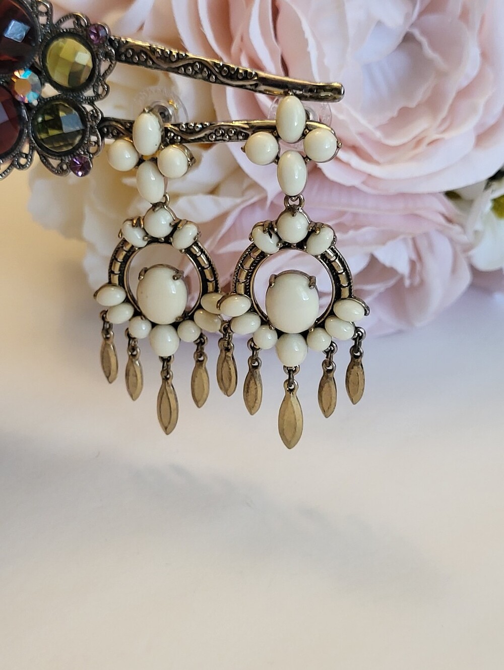 Stella & Dot Jewelry Mallorca Dangle Drop Chandelier Stud Versatility Earrings